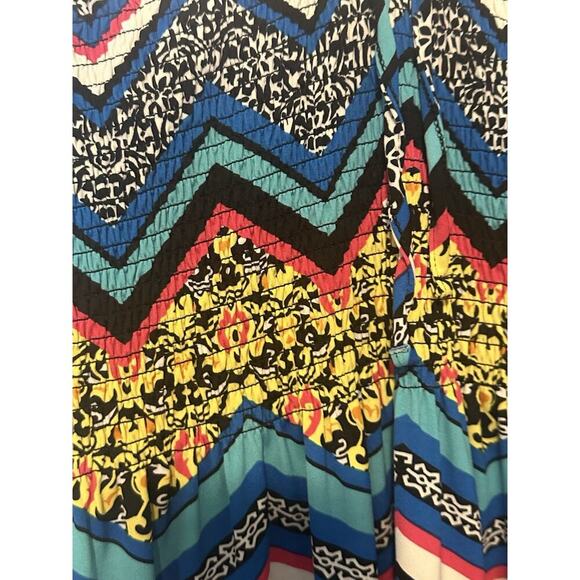 Magic Boho Maxi Dress Halter Beachy Hippie Blues Greens Yellows Beadsd DD03 - Picture 8 of 15